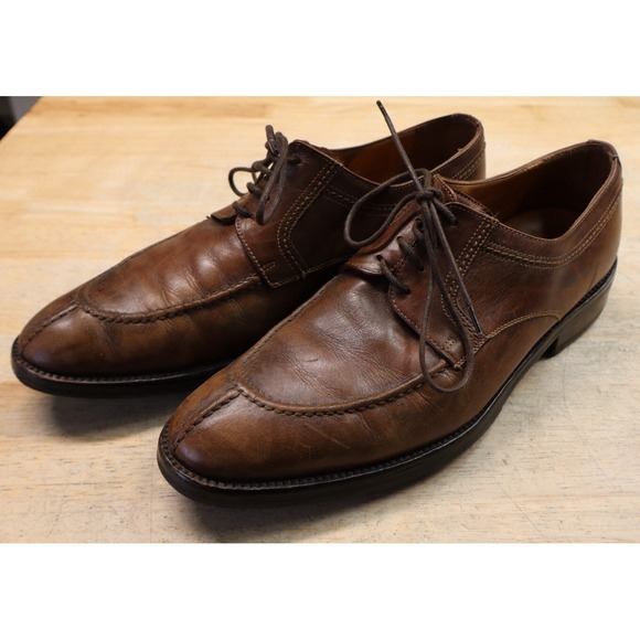 Faconnable Alan Dress Shoes Leather Split Toe Derby Brown Size 10.5 1/2 M Italy - Picture 2 of 14